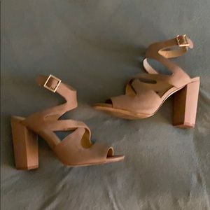 BCBGeneration Matte Strappy Heels (7.5M)